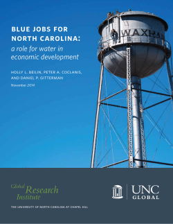 blue jobs north carolina: a role for water in economic development