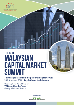 Malaysian Capital Market Summit The 19th