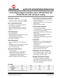 dsPIC33FJXXXGPX06A/X08A/X10A Operating Conditions Timers/Output Compare/Input Capture