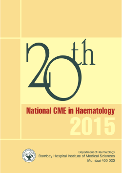 2015 National CME in Haematology Bombay Hospital Institute of Medical Sciences