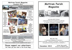 Mottram Parish Magazine Mottram Parish Magazine November 2014