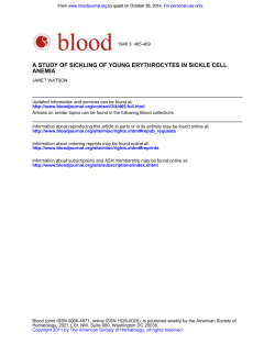 A STUDY OF SICKLING OF YOUNG ERYTHROCYTES IN SICKLE CELL ANEMIA