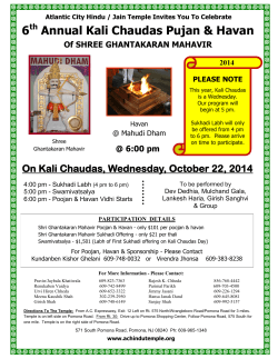 6 Annual Kali Chaudas Pujan &amp; Havan  Of SHREE GHANTAKARAN MAHAVIR