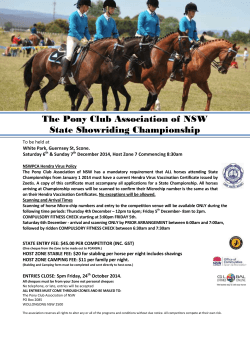 The Pony Club Association of NSW State Showriding Championship