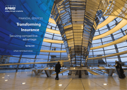 Transforming Insurance Securing competitive advantage