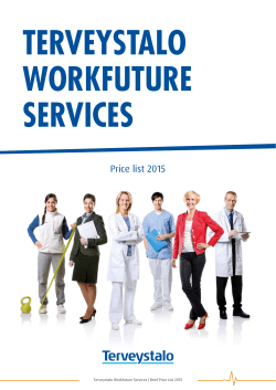 TerveysTalo WorkfuTure services Price list 2015