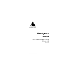 MaxAgent Manual ™ MAX Communication Server