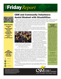 CSM and Community Volunteers Assist Student with Disabilities