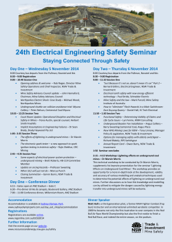 24th Electrical Engineering Safety Seminar Staying Connected Through Safety
