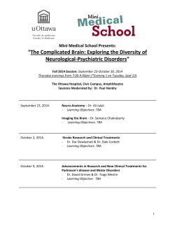 “The Complicated Brain: Exploring the Diversity of Neurological-Psychiatric Disorders”