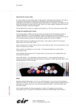 Fact Sheet About the Eir soccer balls