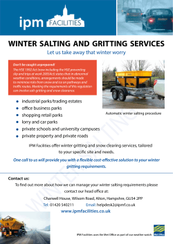WINTER SALTING AND GRITTING SERVICES