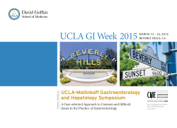 UCLA GI Week  2015 UCLA-Mellinkoff Gastroenterology and Hepatology Symposium