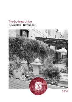 The Graduate Union 2014 Newsletter - November