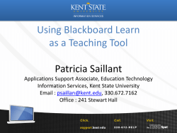 Using Blackboard Learn as a Teaching Tool  Patricia Saillant