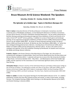 Bruce Museum Art &amp; Science Weekend: The Speakers Press Release