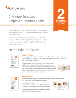 2-Minute Tuesdays Employer Resource Guide MINUTE TUESDAYS