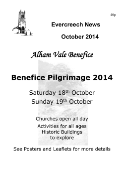 Alham Vale Benefice Benefice Pilgrimage 2014 Evercreech News October 2014