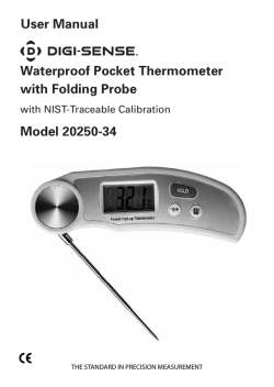 User Manual  Waterproof Pocket Thermometer with Folding Probe