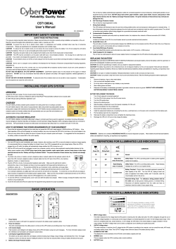 CST1300AL User’s Manual  (SAVE THESE INSTRUCTIONS)