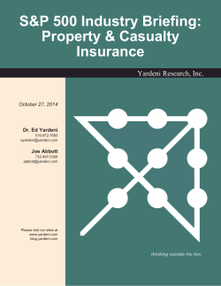 S&amp;P 500 Industry Briefing: Property &amp; Casualty Insurance Yardeni Research, Inc.