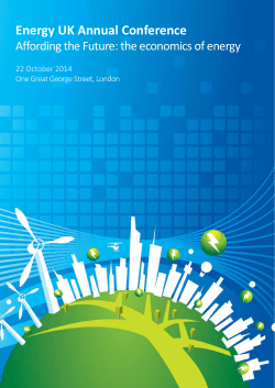 Energy UK Annual Conference Affording the Future: the economics of energy