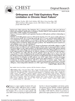 Orthopnea and Tidal Expiratory Flow Limitation in Chronic Heart Failure*