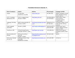 Translation Services in Orlando, FL
