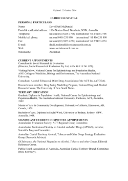 CURRICULUM VITAE PERSONAL PARTICULARS Name: