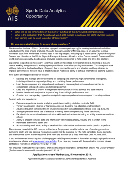 Sports Data Analytics Opportunity