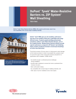 DuPont Tyvek Water-Resistive Barriers vs. ZIP System
