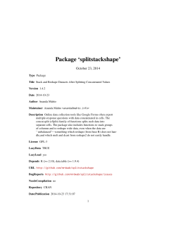 Package ‘splitstackshape’ October 23, 2014