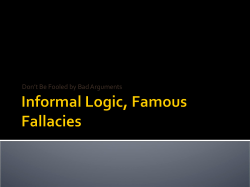 Don’t Be Fooled by Bad Arguments