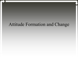 Attitude Formation and Change
