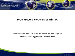SCOR Process Modeling Workshop Click to edit Master title style