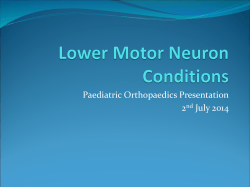 Paediatric Orthopaedics Presentation 2 July 2014 nd