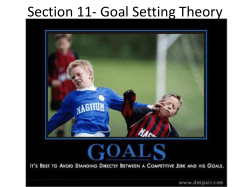 Section 11- Goal Setting Theory