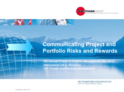 Communicating Project and Portfolio Risks and Rewards