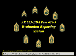 Evaluation Reporting System AR 623-3/DA Pam 623-3 (15 May 2006)
