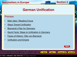 German Unification Section 2 Nationalism in Europe Preview