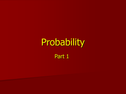 Probability Part 1