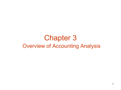 Chapter 3 Overview of Accounting Analysis 1