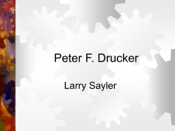 Peter F. Drucker Larry Sayler