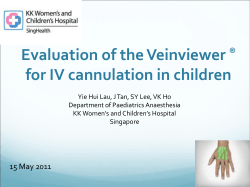 Evaluation of the Veinviewer for IV cannulation in children ®