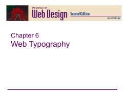 Web Typography Chapter 6