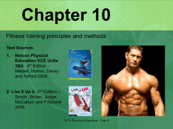 Chapter 10 Fitness training principles and methods