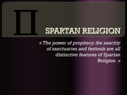 SPARTAN RELIGION