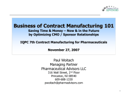 Business of Contract Manufacturing 101