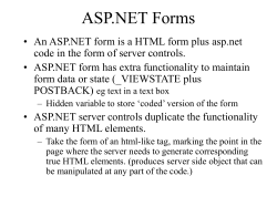 ASP.NET Forms