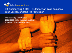 HR Outsourcing (HRO):  Its Impact on Your Company,